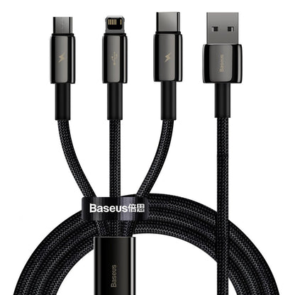 BASEUS Cable 3in1 USB-C cable Iphone Lightning microUSB 3.5 A 1.5 m black