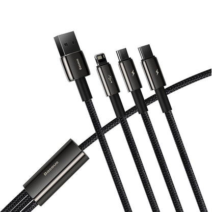 BASEUS Cable 3in1 USB-C cable Iphone Lightning microUSB 3.5 A 1.5 m black – image 4