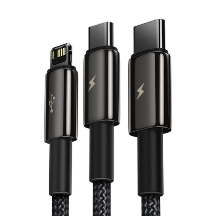 BASEUS Cable 3in1 USB-C cable Iphone Lightning microUSB 3.5 A 1.5 m black – image 7