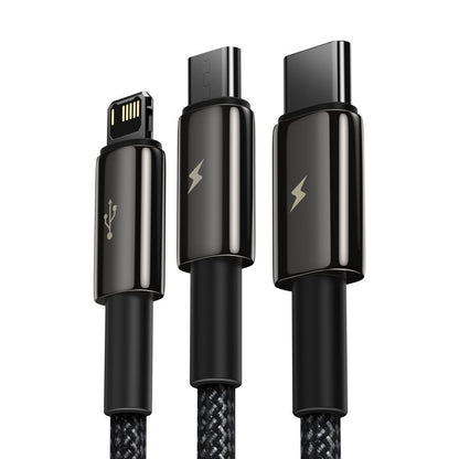 BASEUS Cable 3in1 USB-C cable Iphone Lightning microUSB 3.5 A 1.5 m black – image 7