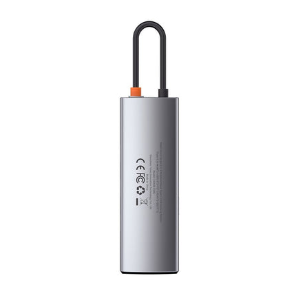 BASEUS Multifunctional HUB 8in1 USB USB-C PD 100W HDMI SD and microSD card reader 3x USB 3.2 RJ45 Gray – image 7