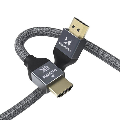 WOZINSKY HDMI cable 2.1 8K 60 Hz 48 Gbps 4K 120 Hz 2K 144 Hz 1 m silver – image 6
