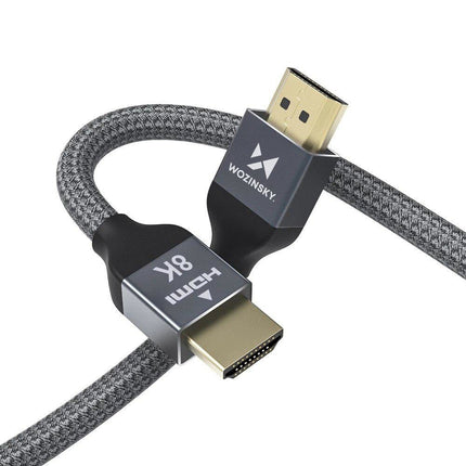 WOZINSKY Cable HDMI 2.1 8K 60 Hz 48 Gbps 4K 120 Hz 2K 144 Hz 5 m silver – image 6