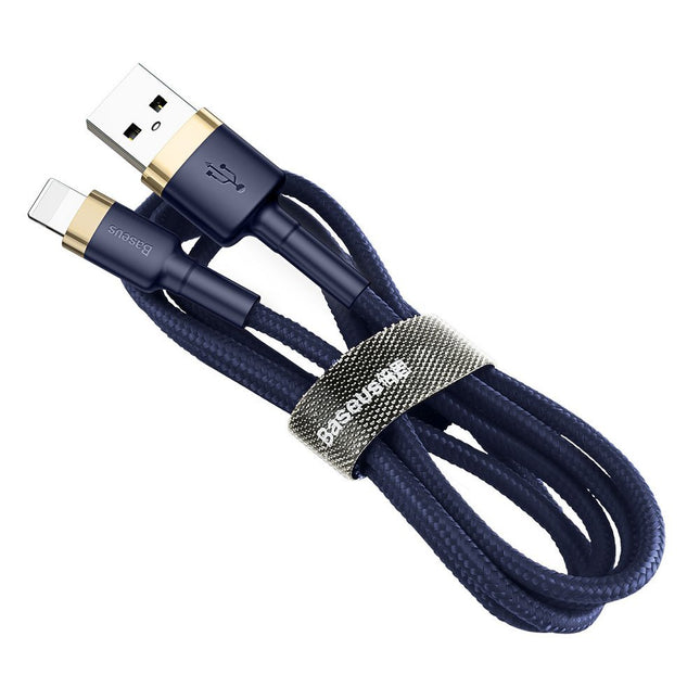 BASEUS Robust nylon cable USB Iphone Lightning QC3.0 1.5A 2M blue