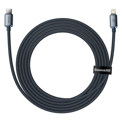 BASEUS Cable for fast charging and transfer of data USB-C Iphone Lightning 20W 2m black – image 4