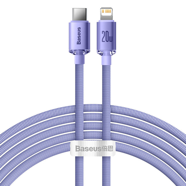BASEUS Wire cable for fast charging and transfer of data USB-C Iphone Lightning 20W 2m purple