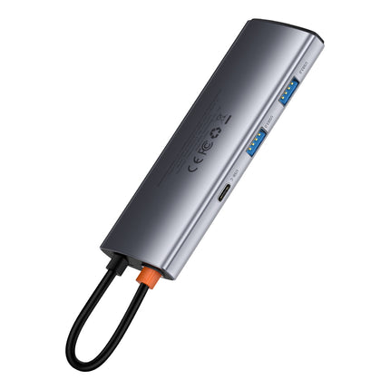 BASEUS Multifunctional HUB USB 7w1 Type C HDMI card reader TF PD grey – image 3