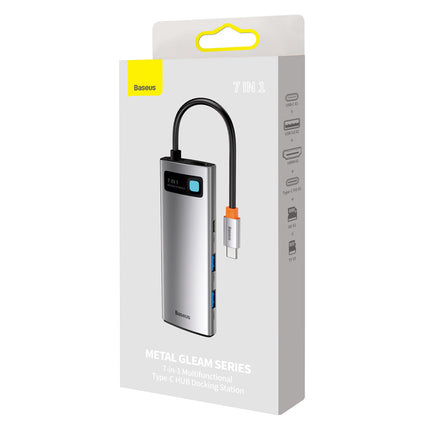BASEUS Multifunctional HUB USB 7w1 Type C HDMI card reader TF PD grey – image 5