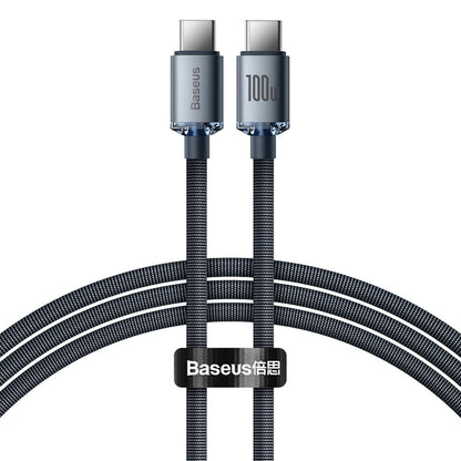BASEUS Wire cable for fast charging and transfer of USB-C data USB-C 100W 1.2m black