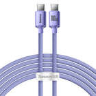 BASEUS USB-C 100W 2m violet cable for fast charging and data transfer