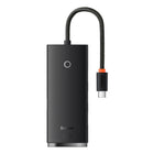 BASEUS Lite Series USB-C 4x USB 3.0 25cm black adapter