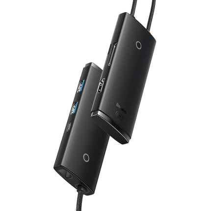 BASEUS Lite Series multifunction HUB USB-C 2 x USB 3.0 USB-C HDMI 1.4 SD-TF black – image 3