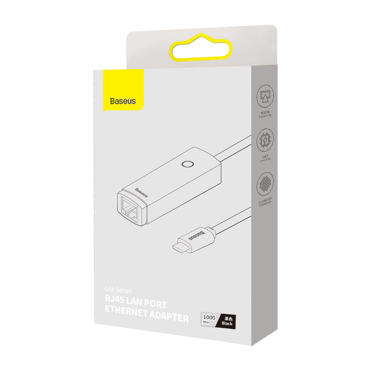 BASEUS External USB-C RJ-45 network card 1Gbps 1000Mbps black – image 5