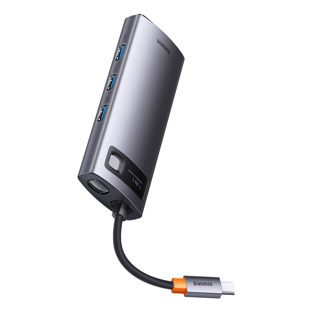 BASEUS HUB 7in1 docking station USB-C 1xHDMI 1xVGA 3xUSB 3.2 1xPower Delivery RJ-45 Ethernet gray – image 4