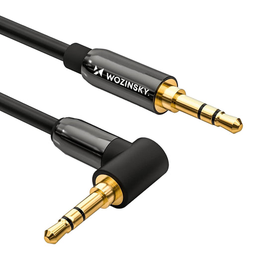 WOZINSKY Audio & Video Cables – AUX cable, angled male-male mini