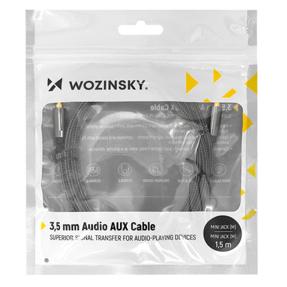 WOZINSKY Universal cable mini jack AUX 3m black – image 6
