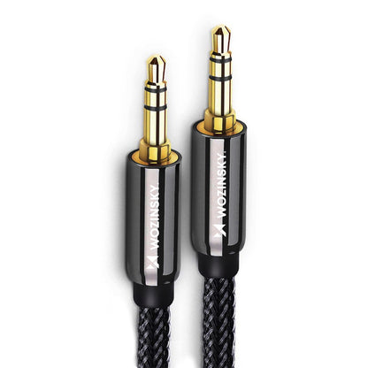 WOZINSKY Universal cable mini jack cable AUX 2m black – image 2