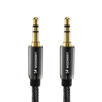 WOZINSKY Universal cable mini jack AUX 1.5m black – image 3
