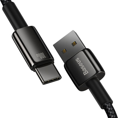 BASEUS Tungsten Gold cable USB-USB-C 480Mb-s 100W 1m black – image 3