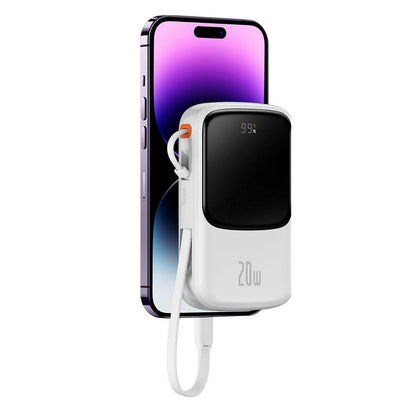 BASEUS Powerbank with fast charging 10000mAh 20W QC-PD-SCP-FCP cable Iphone Lightning white – image 7