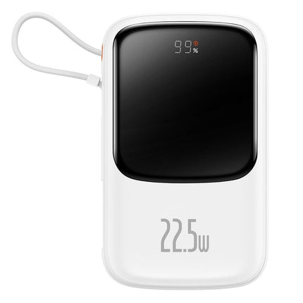 BASEUS Powerbank with high-speed charging 10000mAh 22.5W QC-PD-SCP-FCP USB-C cable white
