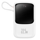 BASEUS Powerbank with high-speed charging 10000mAh 22.5W QC-PD-SCP-FCP USB-C cable white