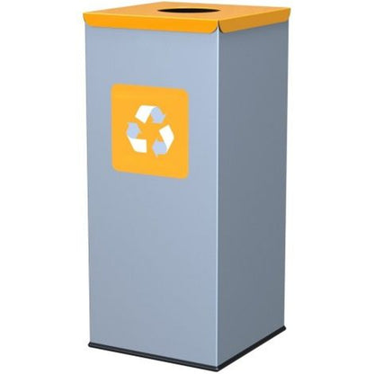 GSG24 Metal basket for waste separation 30x30x70cm 60L PLASTIK - yellow cover