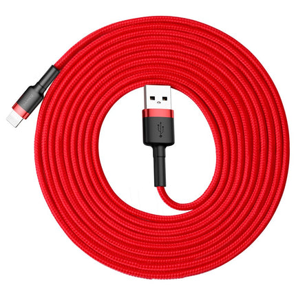 BASEUS Durable nylon cable USB cable - iPhone Lightning QC3 3m - red