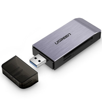 UGREEN SD/Micro SD/CF/MS memory card reader USB 3.0 plugin - grey – image 3