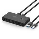 UGREEN Switch box HUB switch 4x USB 3.2 Gen 1 USB splitter for two computers - black