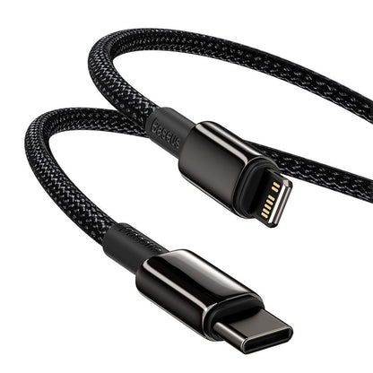 BASEUS Cable for iPhone USB-C - Lightning fast charging 20W 2m - all black – image 3