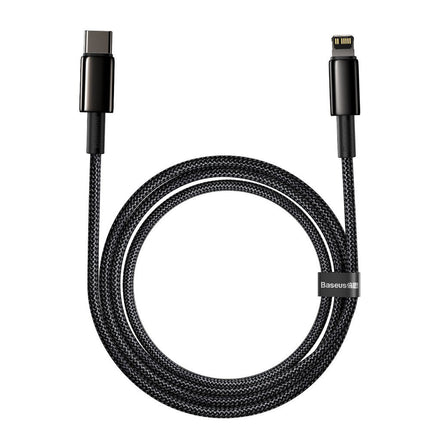 BASEUS Cable for iPhone USB-C - Lightning fast charging 20W 2m - all black – image 4