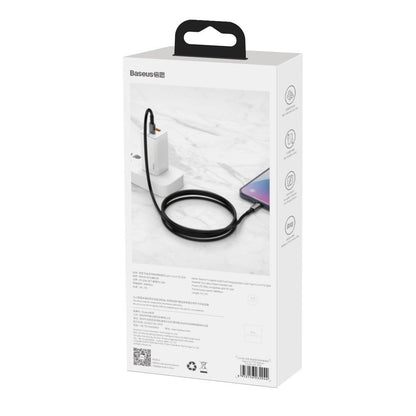 BASEUS Cable for iPhone USB-C - Lightning fast charging 20W 2m - all black – image 6