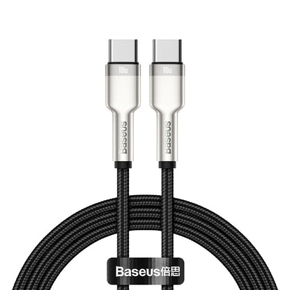 BASEUS USB-C cable - USB-C Caful Metal Data Power Delivery 100W 1m - black
