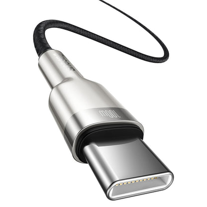 BASEUS USB-C cable - USB-C Caful Metal Data Power Delivery 100W 1m - black – image 2
