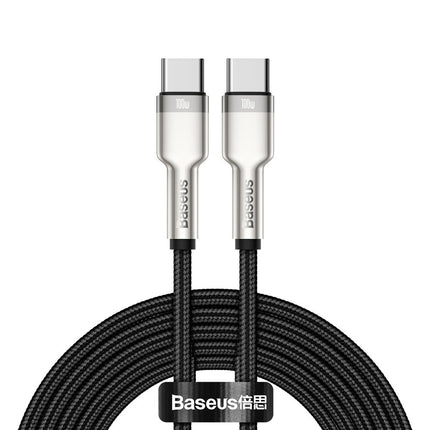 BASEUS USB-C cable - USB-C Caful Metal Data Power Delivery 100W 2m - black
