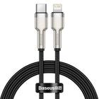 BASEUS Wire iPhone USB-C cable - Lightning Cafule Metal Data Power Delivery 20W 1m - black