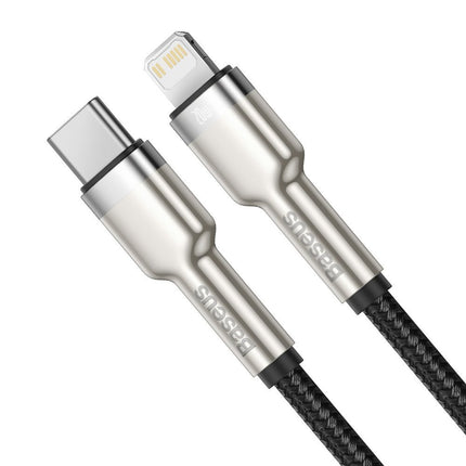 BASEUS Wire iPhone USB-C cable - Lightning Cafule Metal Data Power Delivery 20W 1m - black – image 2