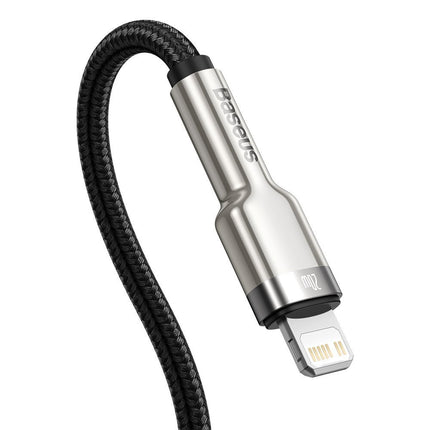 BASEUS Wire iPhone USB-C cable - Lightning Cafule Metal Data Power Delivery 20W 1m - black – image 4