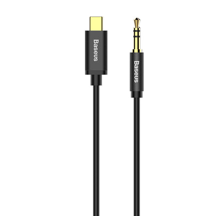 BASEUS Audio stereo cable audio transition AUX 3.5mm Mini Jack - USB-C 120cm - black – image 2