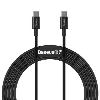 BASEUS Cable USB-C Superior cable - USB-C fast charging 100W 5A 2m - black