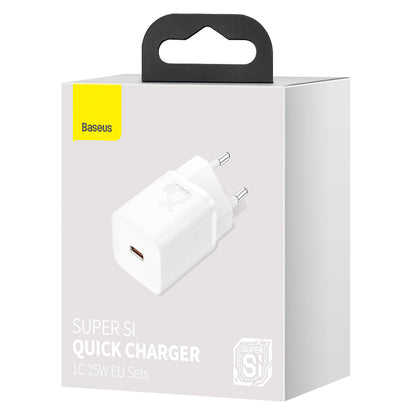 BASEUS Super High Speed USB-C Charger 25W Power Delivery Quick Charge - white – image 5