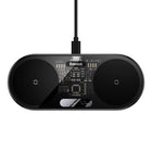 BASEUS Double QI wireless charger with USB-C 20W display - black