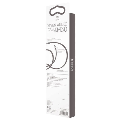 BASEUS Yiven M30 audio cable stereo cable 3.5mm Mini Jack 1.5m - silver and black – image 7