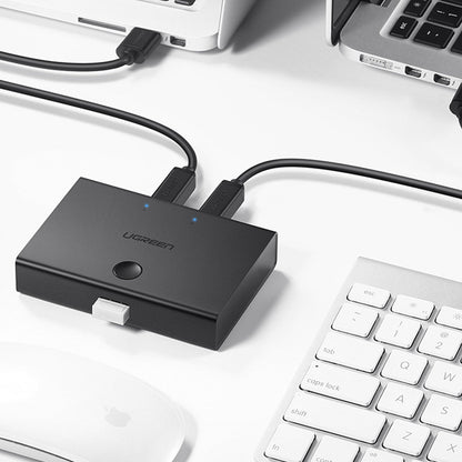 UGREEN Switch adapter switch 2x USB-B - USB-A - black – image 4