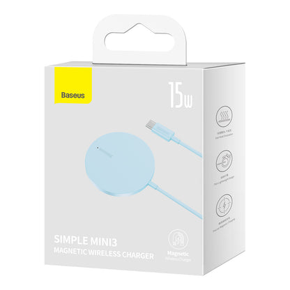 BASEUS Simple Mini3 magnetic induction charger MagSafe Qi 15W - blue – image 5