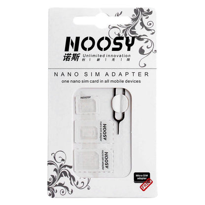 HURTEL Set of adapters for nano micro SIM cards Noosy + white key – image 2