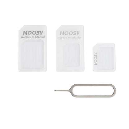 HURTEL Set of adapters for nano micro SIM cards Noosy + white key