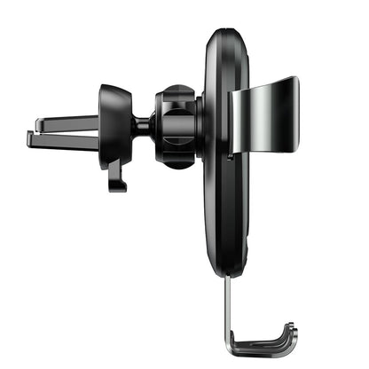 BASEUS Gravity car grill holder + Qi wireless charger black – image 3