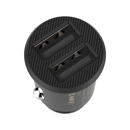 BASEUS Mini car charger for phone 2x USB Grain Car Charger black – image 3